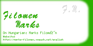 filomen marks business card
